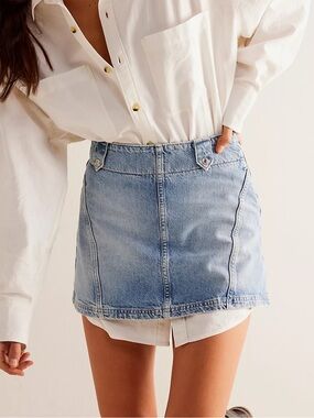 Free People We The Free Runaway Denim Skirt NWT Size 29 Sold Out